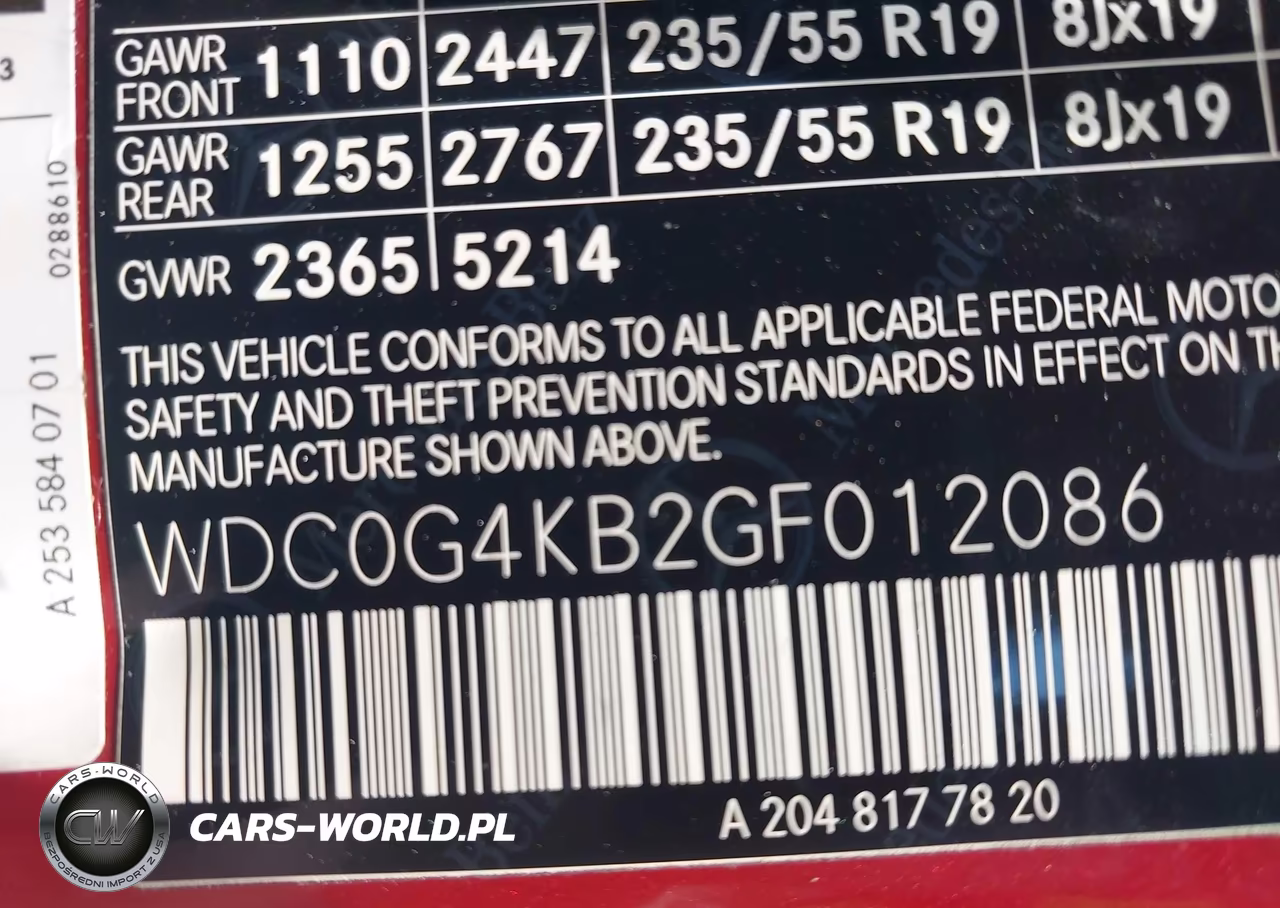 2016 Mercedes-Benz Glc 300 4Matic VIN:WDC0G4KB2GF012086 - 9