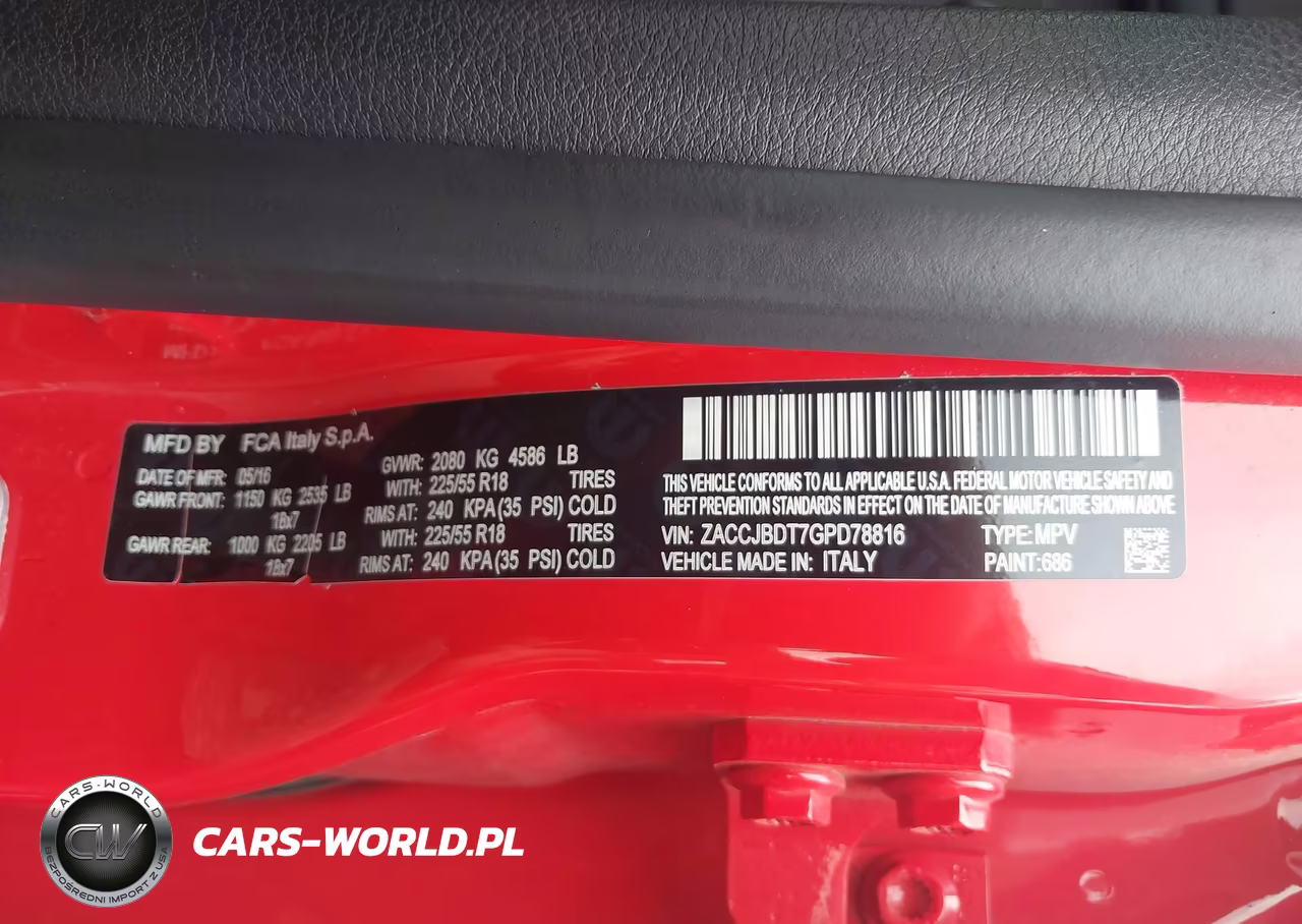 2016 Jeep Renegade Limited VIN:ZACCJBDT7GPD78816 - 9