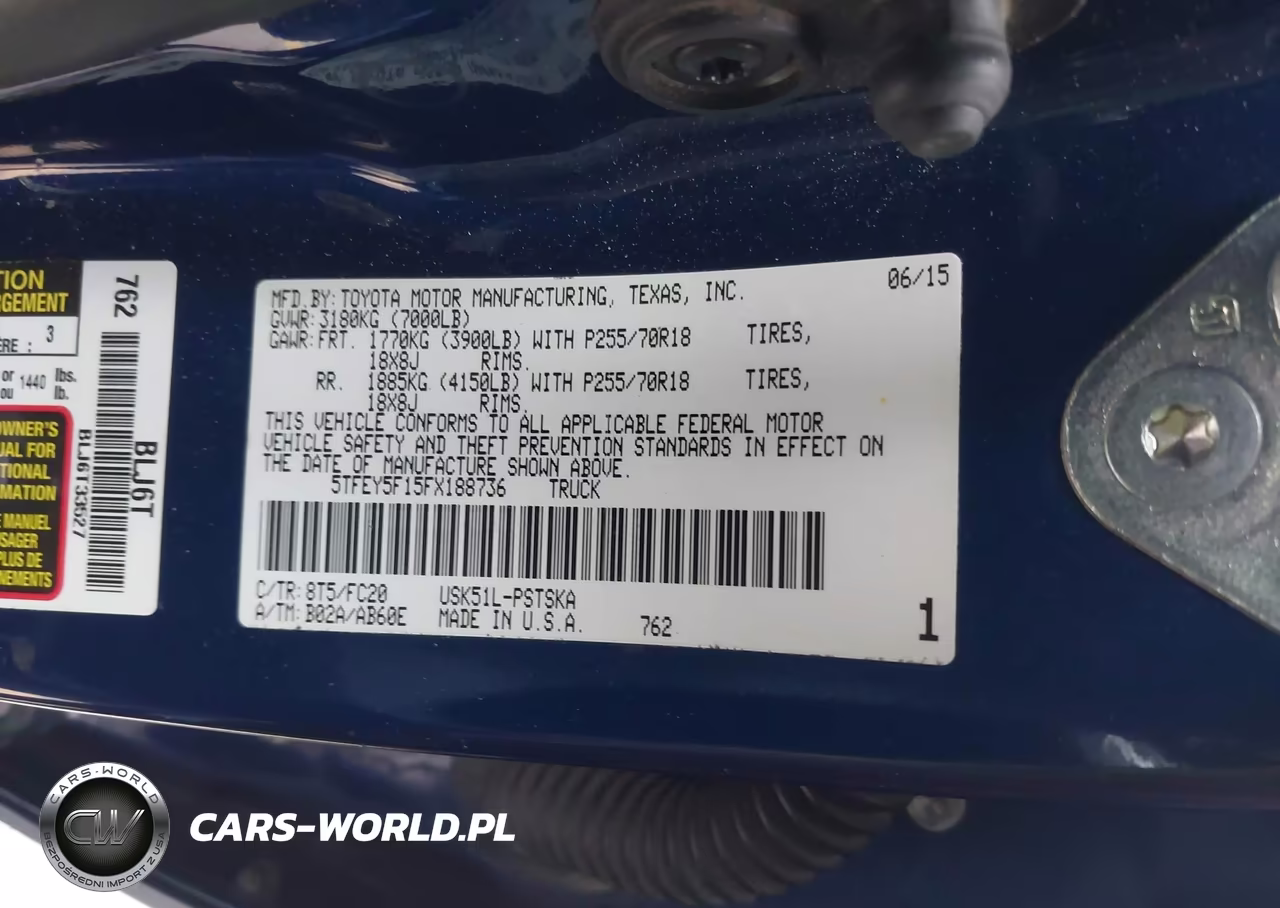2015 Toyota Tundra Sr5 5.7L V8 VIN:5TFEY5F15FX188736 - 9