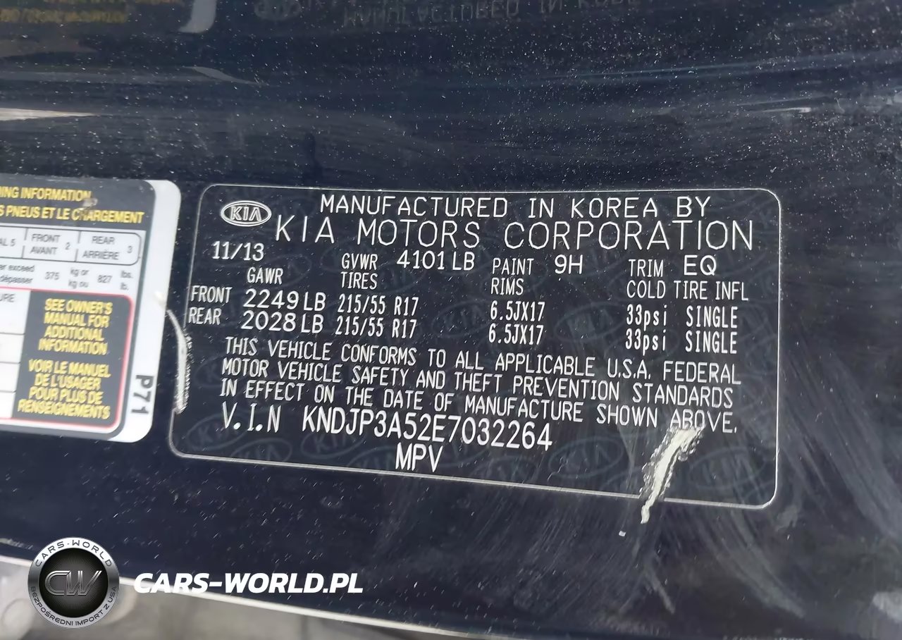 2014 Kia Soul + VIN:KNDJP3A52E7032264 - 9