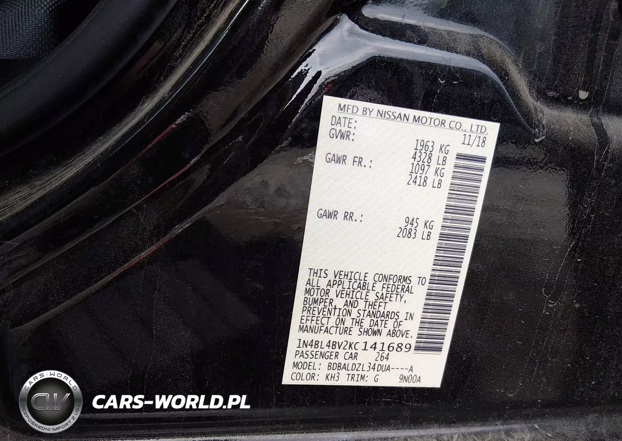 2019 Nissan Altima 2.5 S VIN:1N4BL4BV2KC141689 - 9