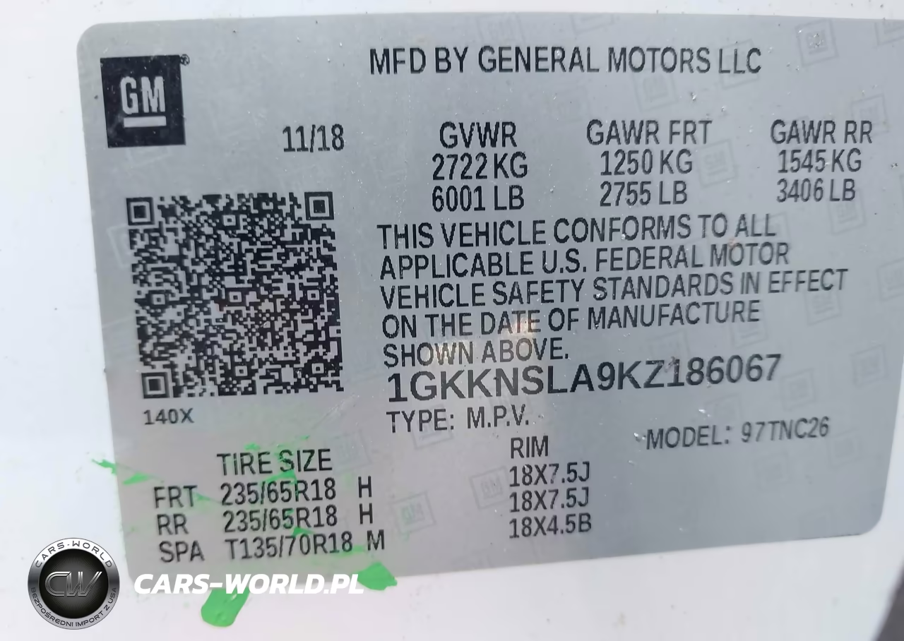 2019 GMC Acadia Sle-2 VIN:1GKKNSLA9KZ186067 - 9