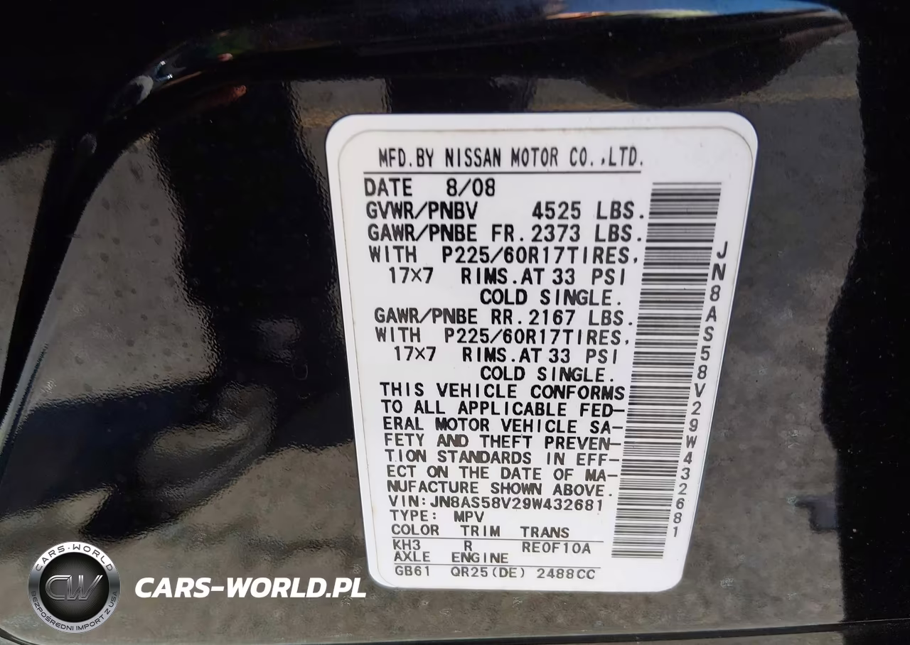 2009 Nissan Rogue Sl VIN:JN8AS58V29W432681 - 9