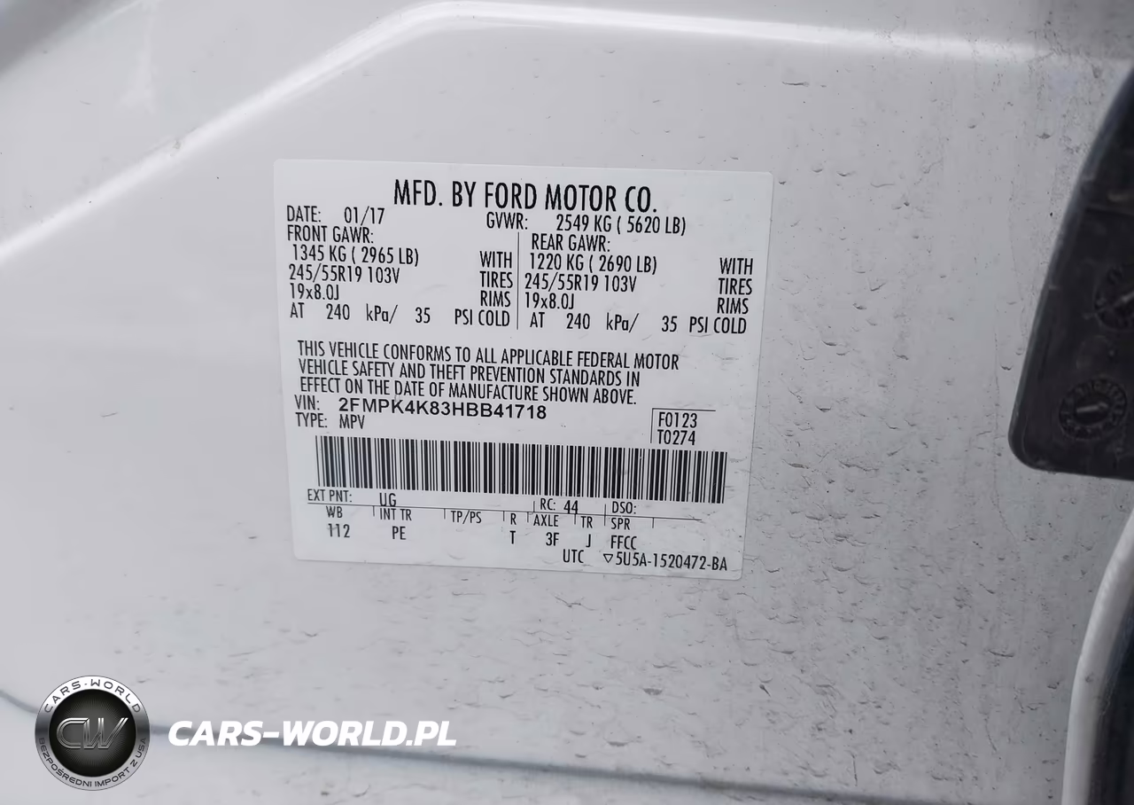 2017 Ford Edge Titanium VIN:2FMPK4K83HBB41718 - 9
