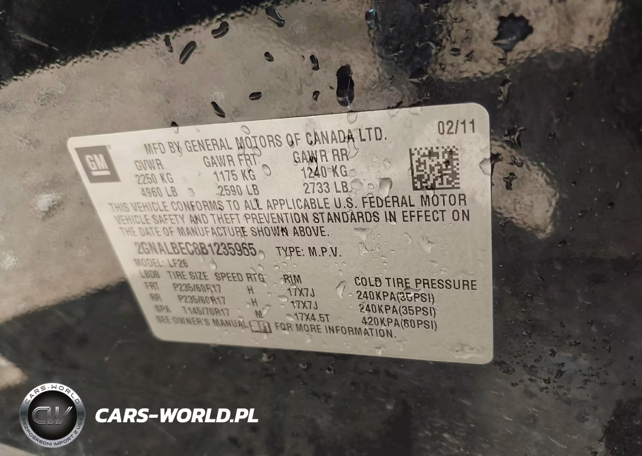 2011 Chevrolet Equinox Ls VIN:2GNALBEC8B1235965 - 9