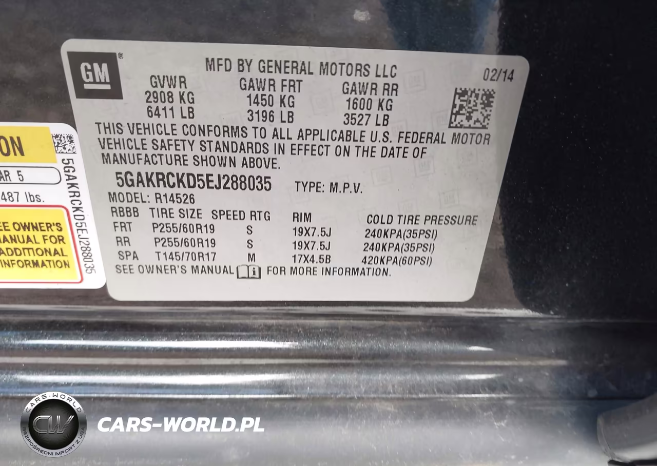 2014 Buick Enclave Premium VIN:5GAKRCKD5EJ288035 - 9