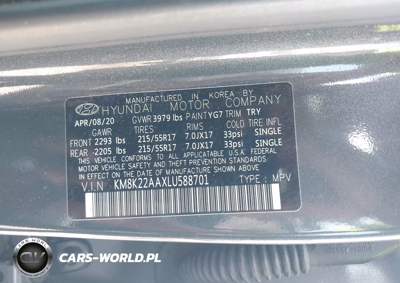 2020 Hyundai Kona Sel VIN:KM8K22AAXLU588701 - 9
