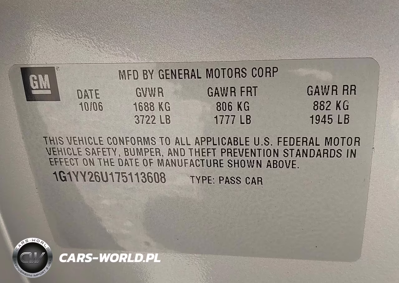 2007 Chevrolet Corvette VIN:1G1YY26U175113608 - 9