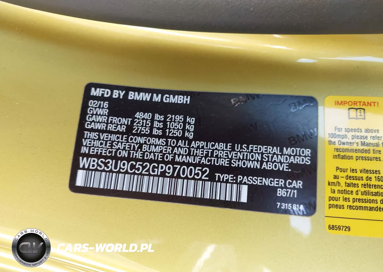2016 BMW M4 VIN:WBS3U9C52GP970052 - 9