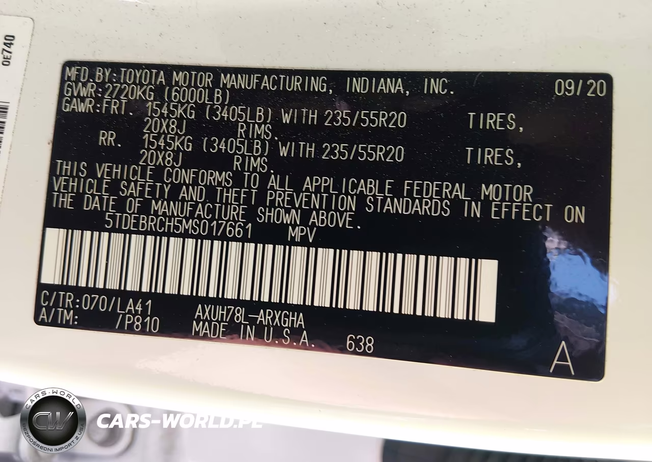 2021 Toyota Highlander Hybrid Platinum VIN:5TDEBRCH5MS017661 - 9