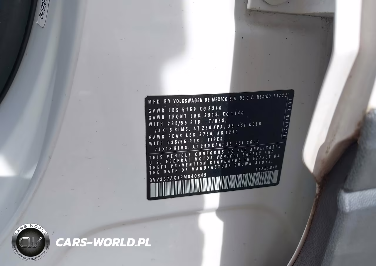 2023 Volkswagen Tiguan 2.0T Se VIN:3VV3B7AX1PM040849 - 9