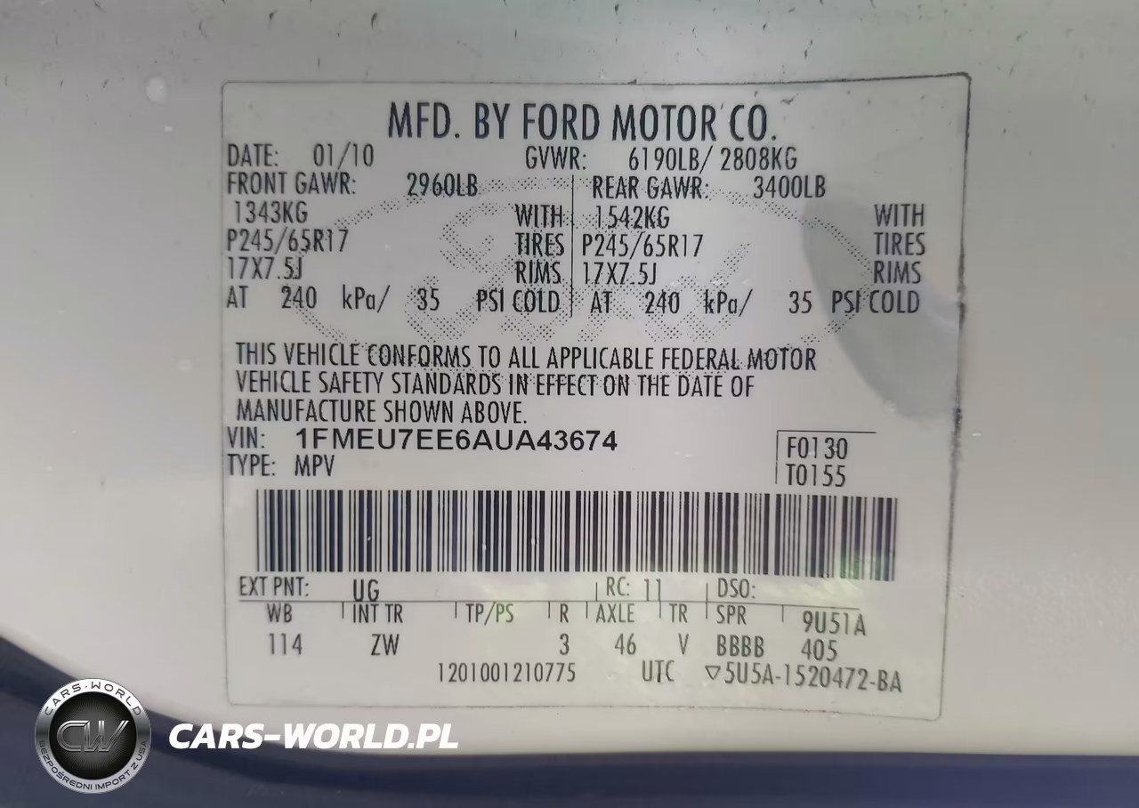 2010 Ford Explorer Eddie Bauer VIN:1FMEU7EE6AUA43674 - 9