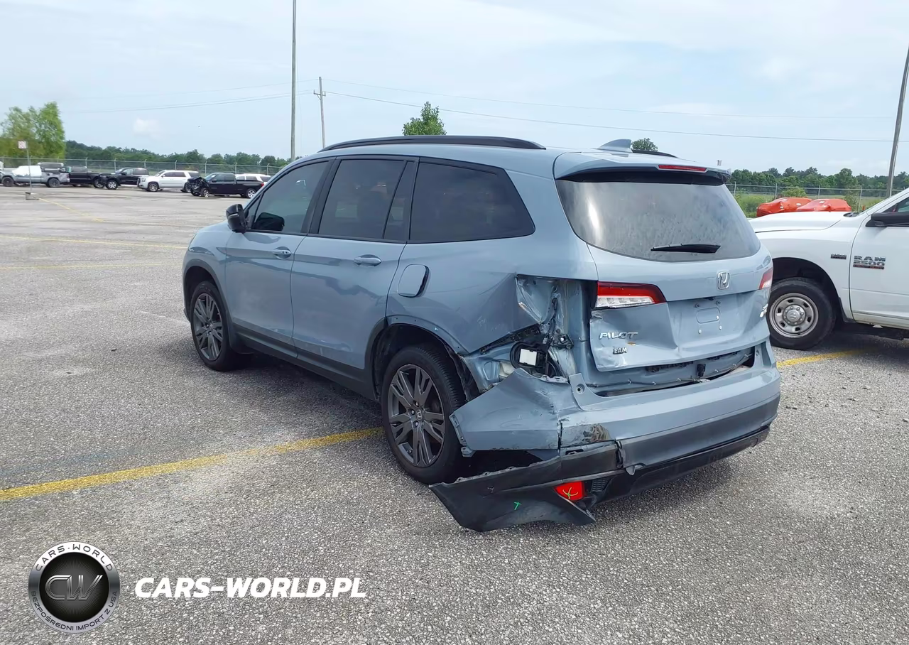 2022 Honda Pilot Awd Sport VIN:5FNYF6H31NB095292 - 3