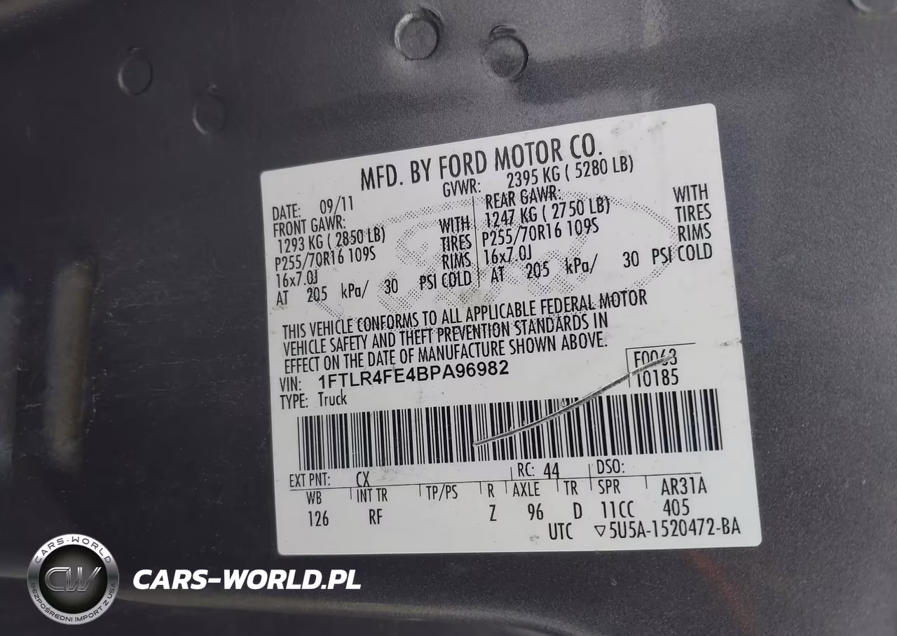 2011 Ford Ranger Sport-Xlt VIN:1FTLR4FE4BPA96982 - 9