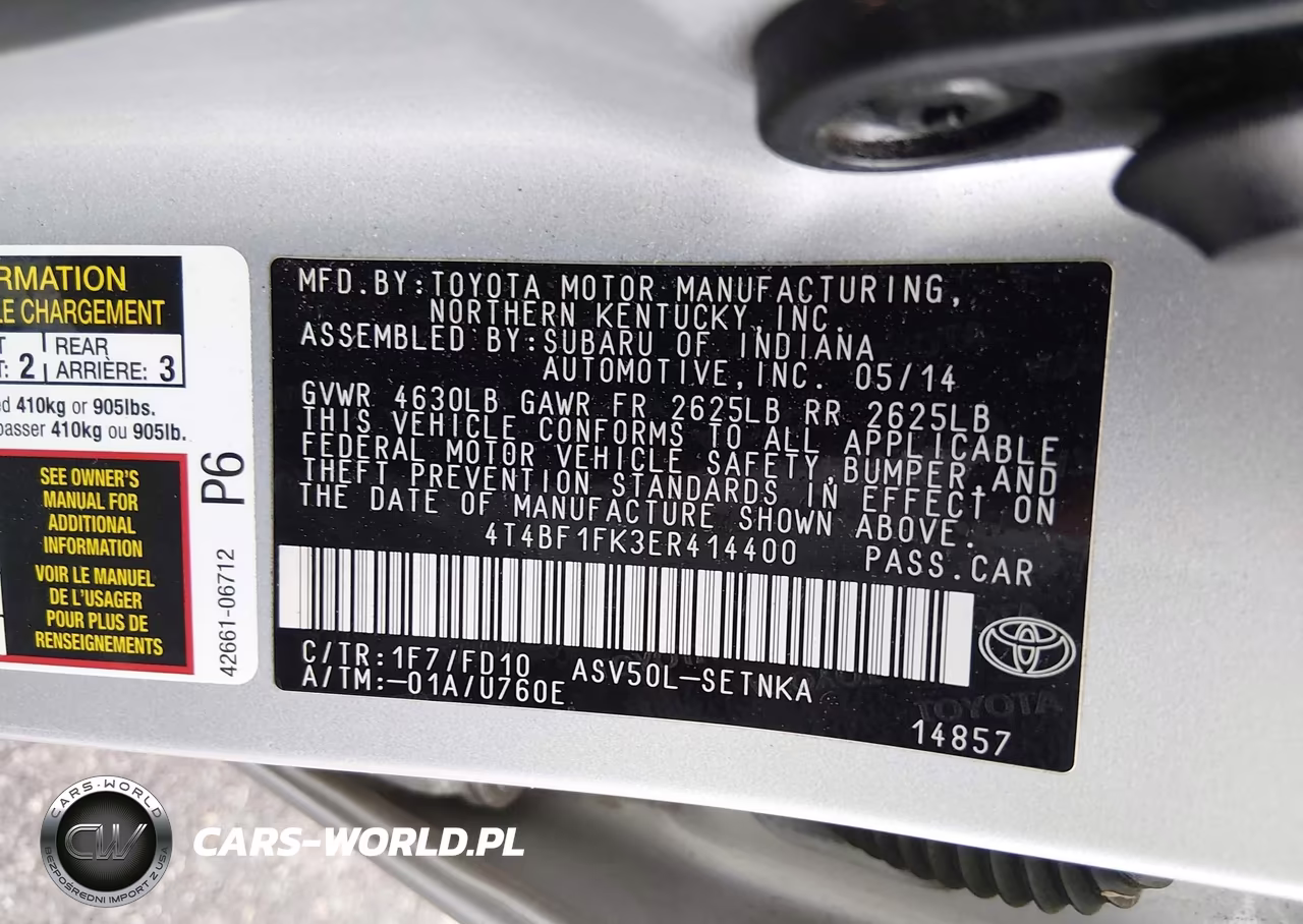 2014 Toyota Camry Le VIN:4T4BF1FK3ER414400 - 9