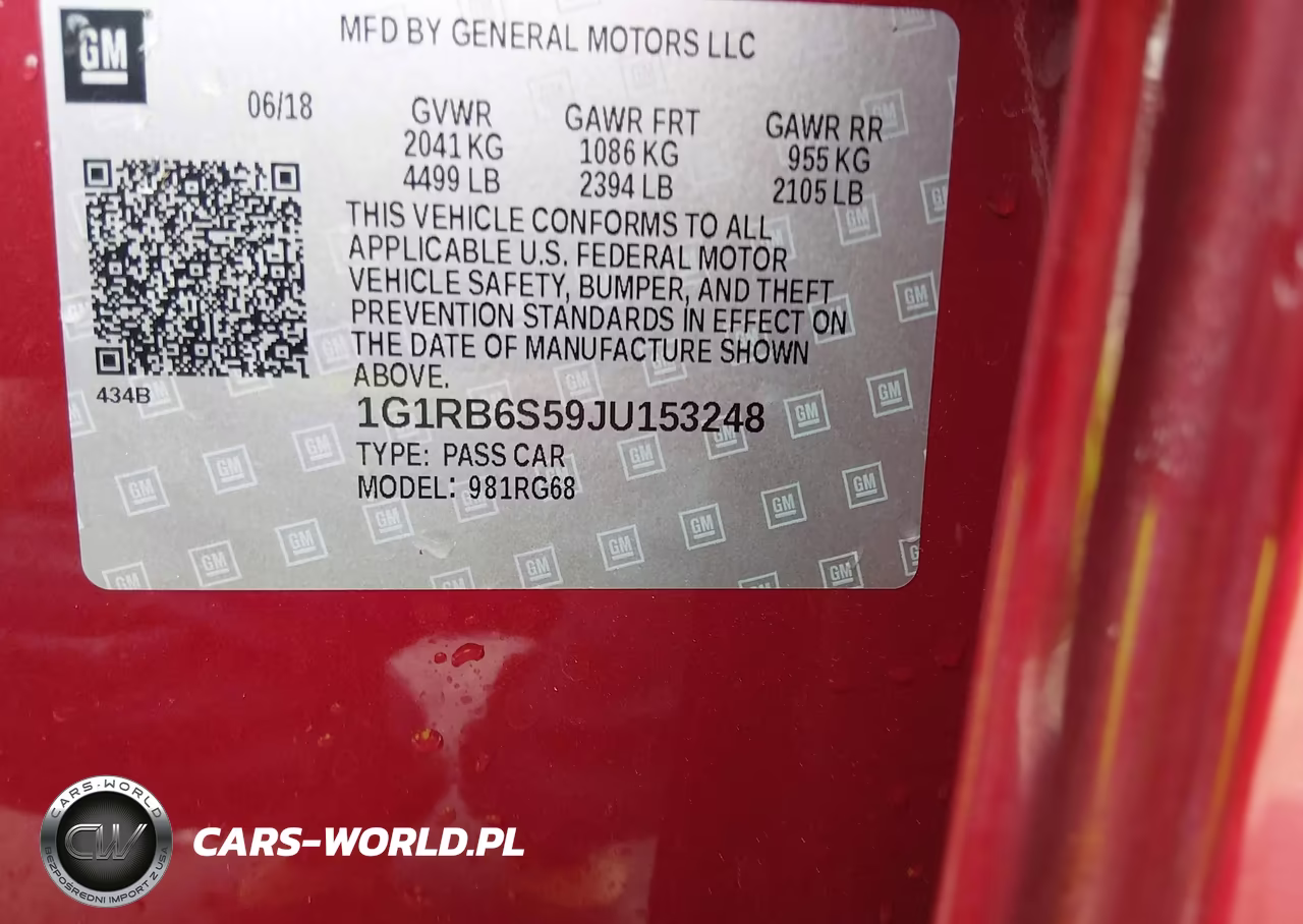 2018 Chevrolet Volt Premier VIN:1G1RB6S59JU153248 - 9