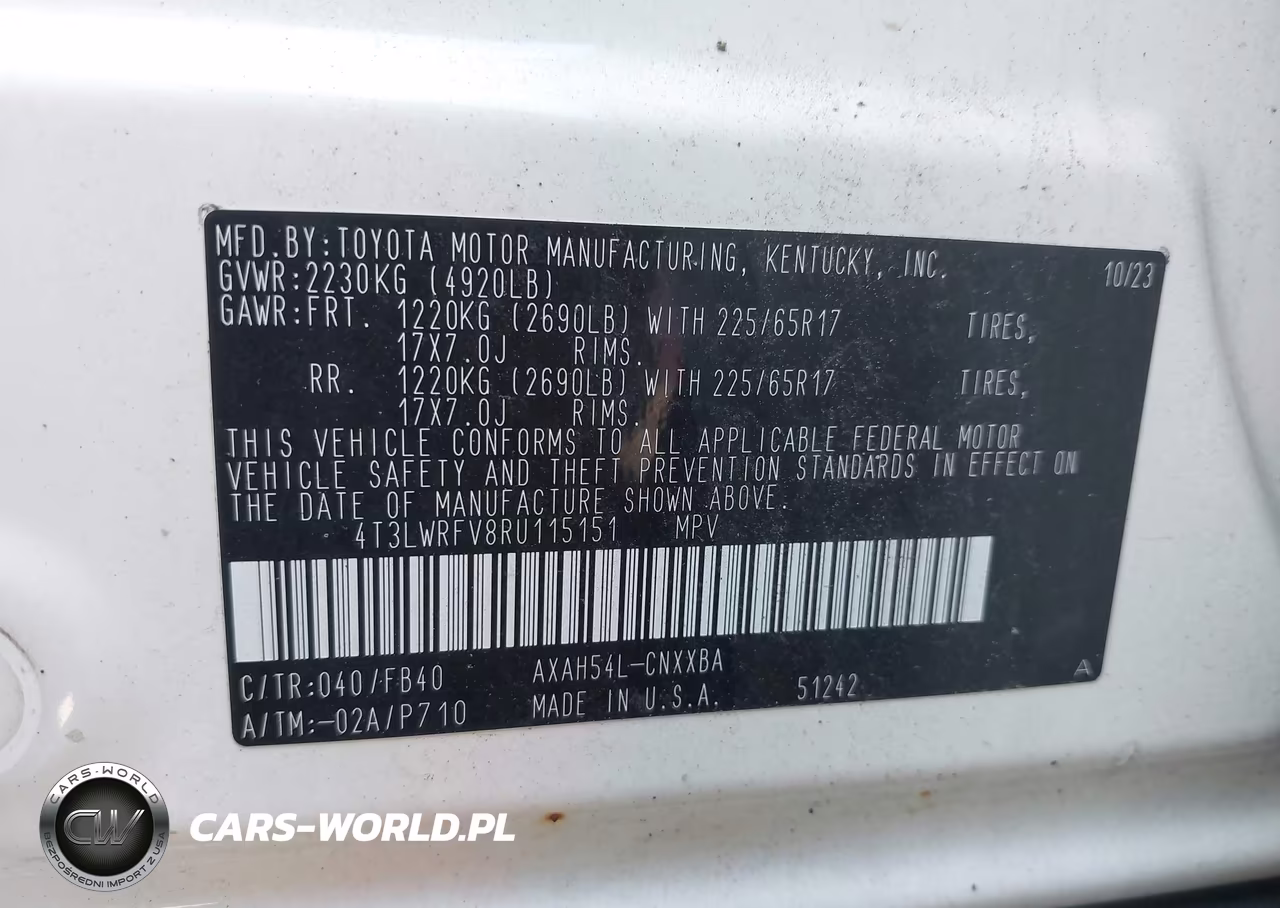 2024 Toyota Rav4 Hybrid Le VIN:4T3LWRFV8RU115151 - 9