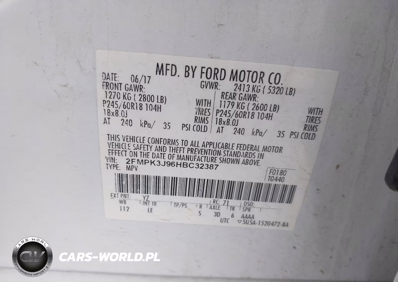 2017 Ford Edge Sel VIN:2FMPK3J96HBC32387 - 9