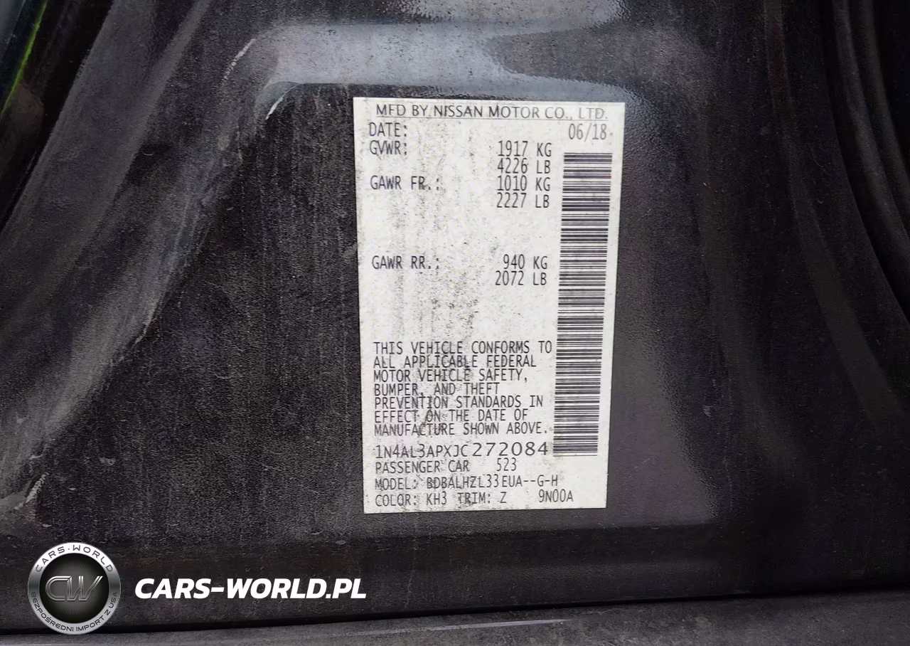 2018 Nissan Altima 2.5 Sr VIN:1N4AL3APXJC272084 - 9