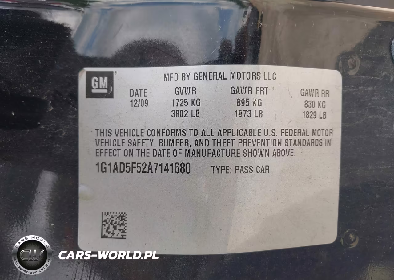 2010 Chevrolet Cobalt Lt VIN:1G1AD5F52A7141680 - 9