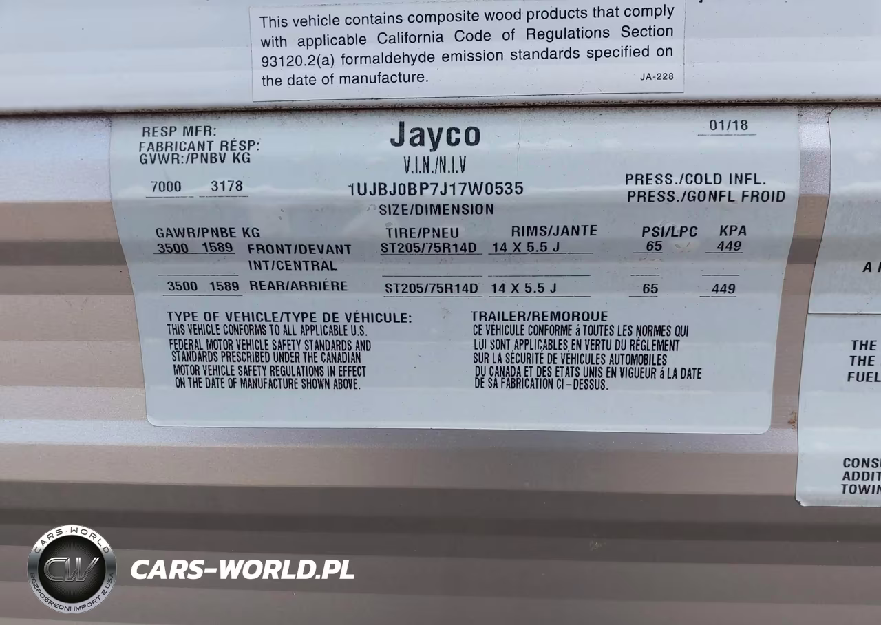 2018 Jayco Other VIN:1UJBJ0BP7J17W0535 - 9