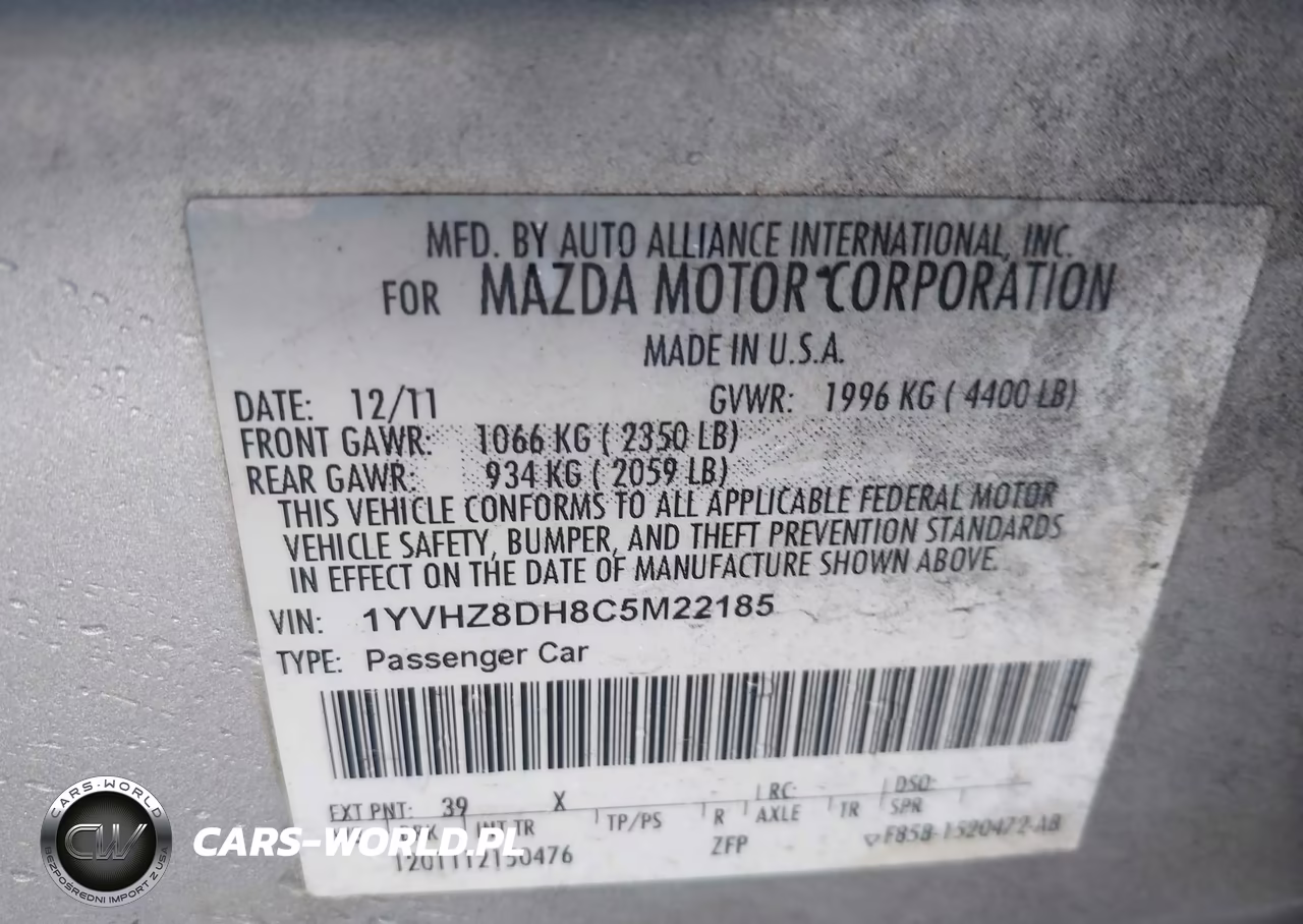 2012 Mazda Mazda6 I Touring VIN:1YVHZ8DH8C5M22185 - 9