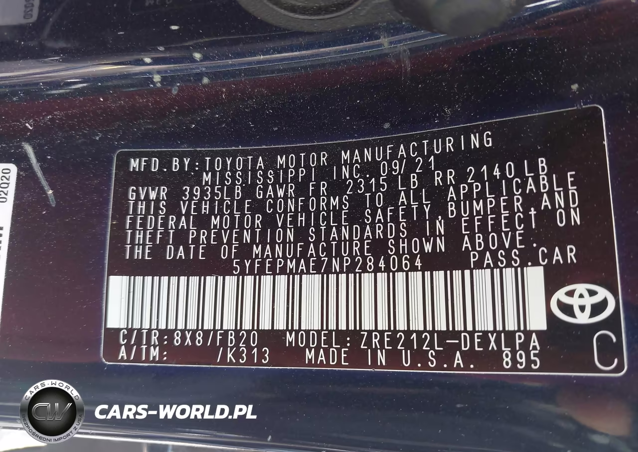 2022 Toyota Corolla Le VIN:5YFEPMAE7NP284064 - 9