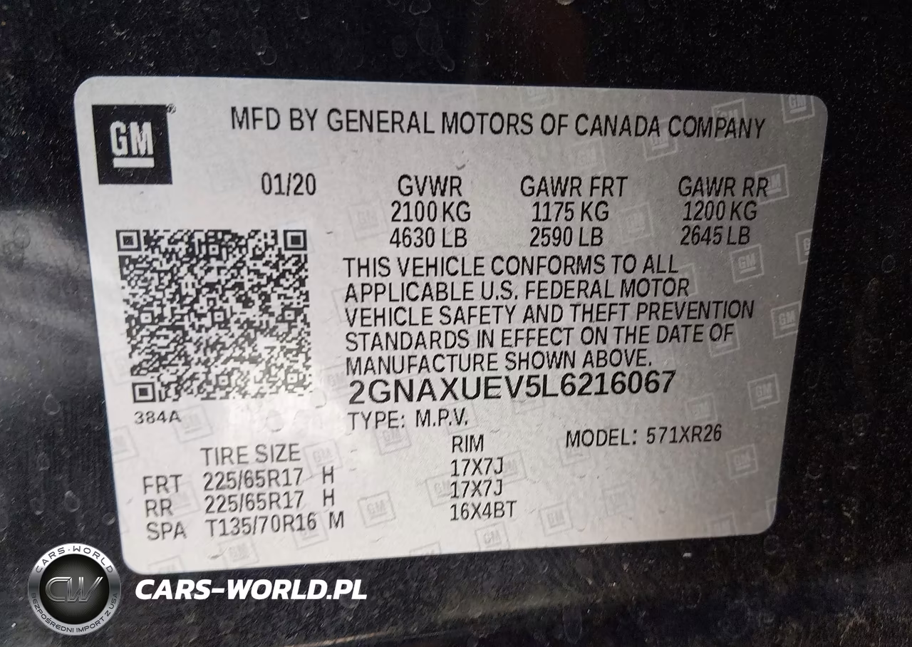 2020 Chevrolet Equinox Awd Lt 1.5L Turbo VIN:2GNAXUEV5L6216067 - 9
