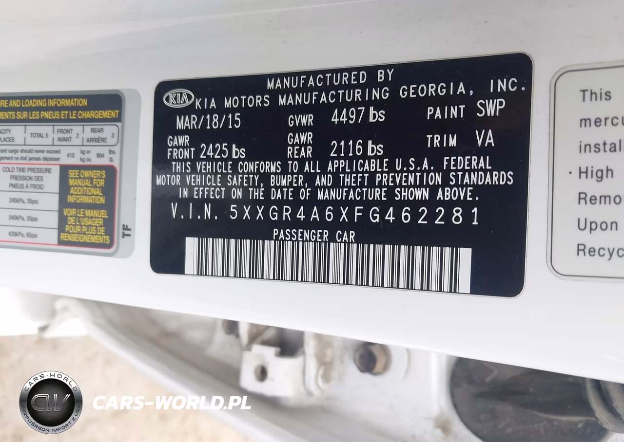 2015 Kia Optima Sx Turbo VIN:5XXGR4A6XFG462281 - 9