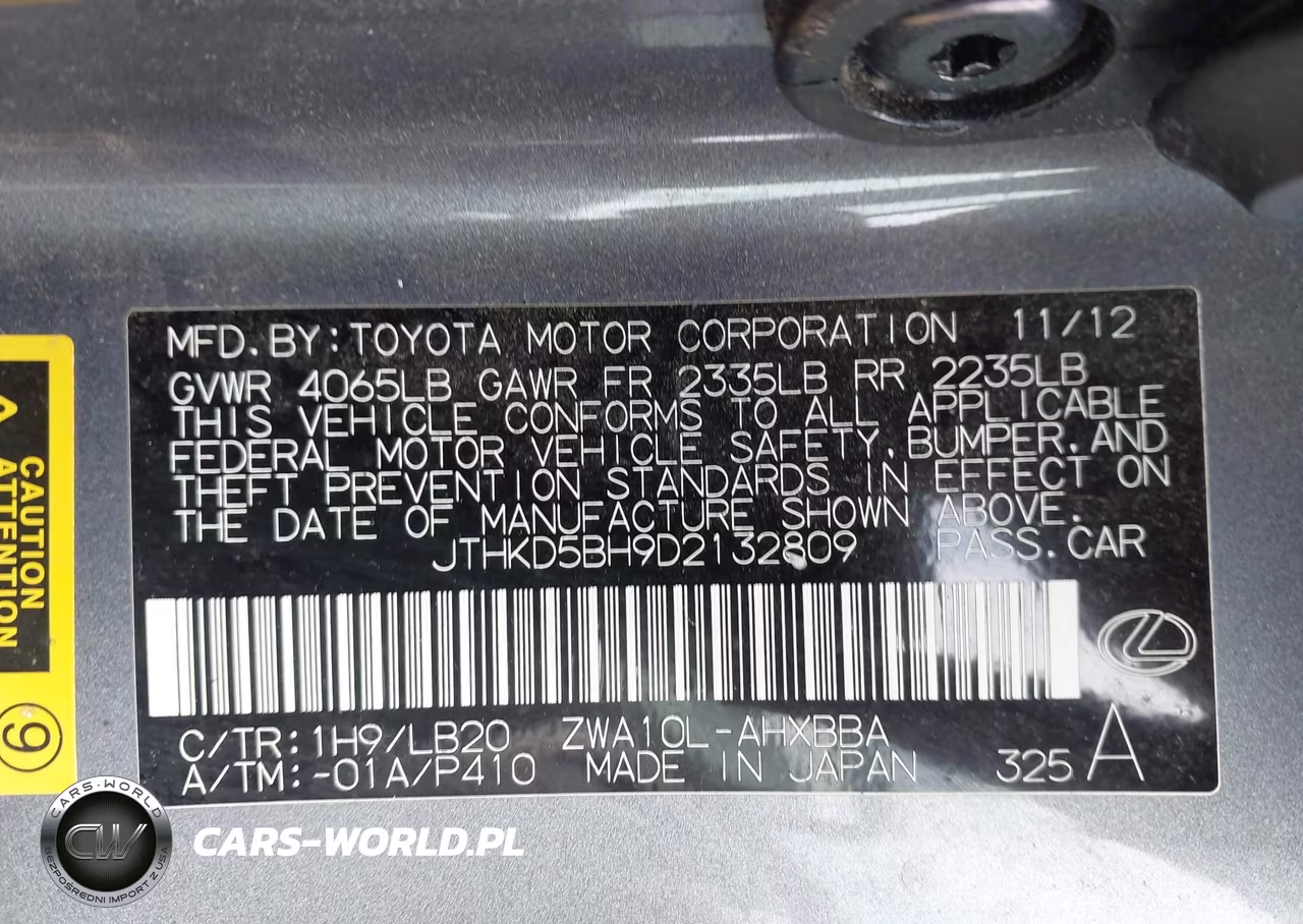 2013 Lexus Ct 200H VIN:JTHKD5BH9D2132809 - 9