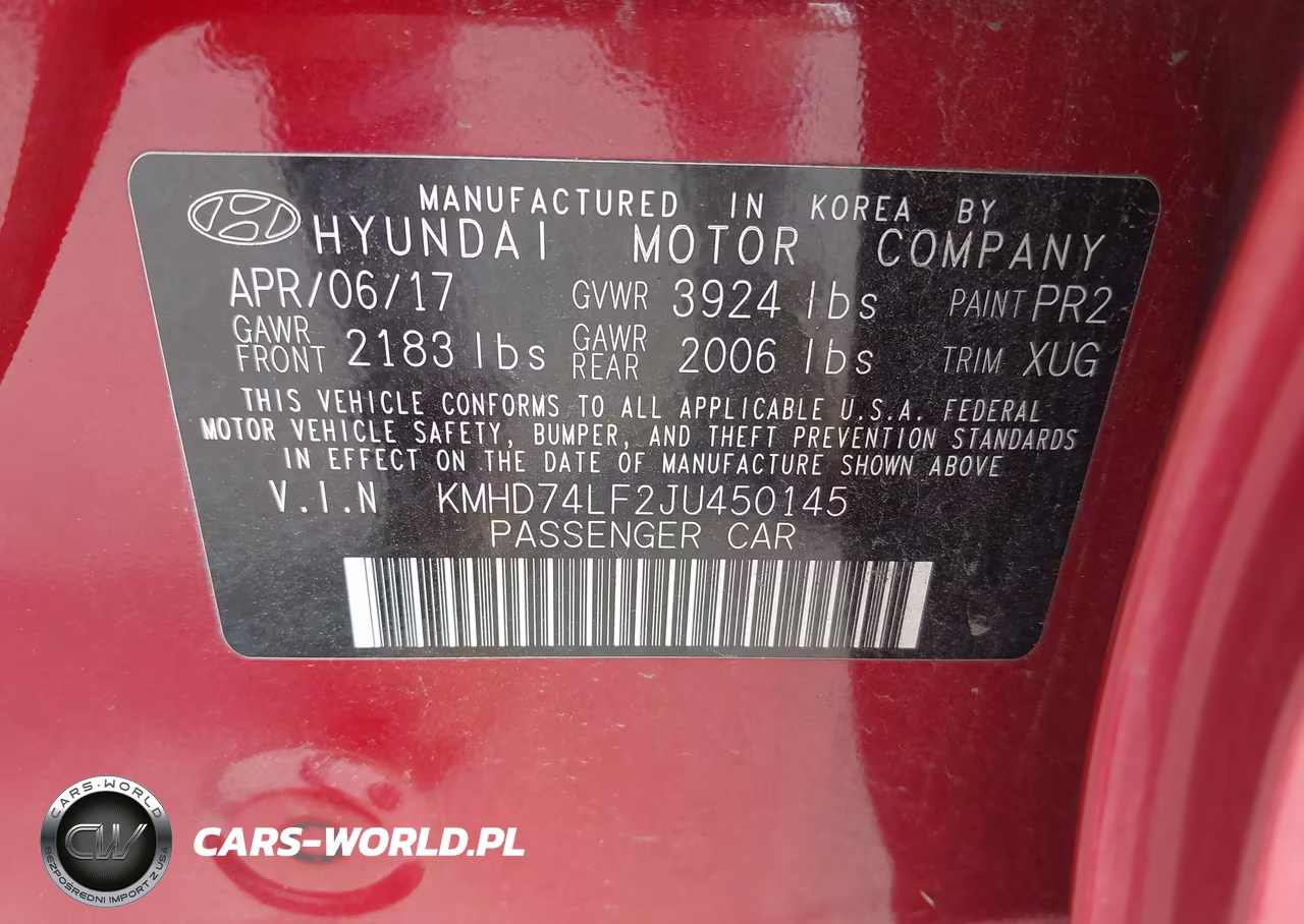 2018 Hyundai Elantra Se VIN:KMHD74LF2JU450145 - 9