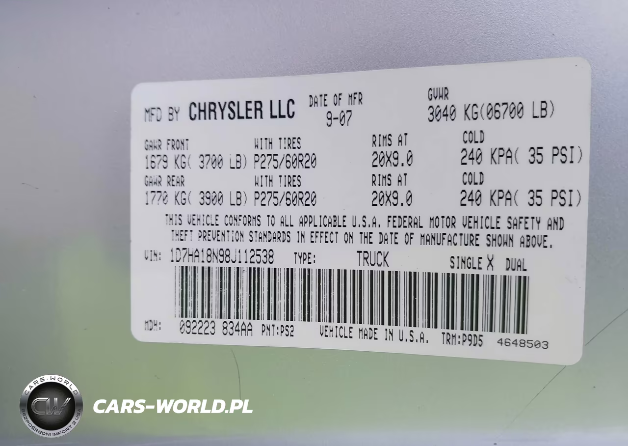 2008 Dodge Ram 1500 Slt VIN:1D7HA18N98J112538 - 9