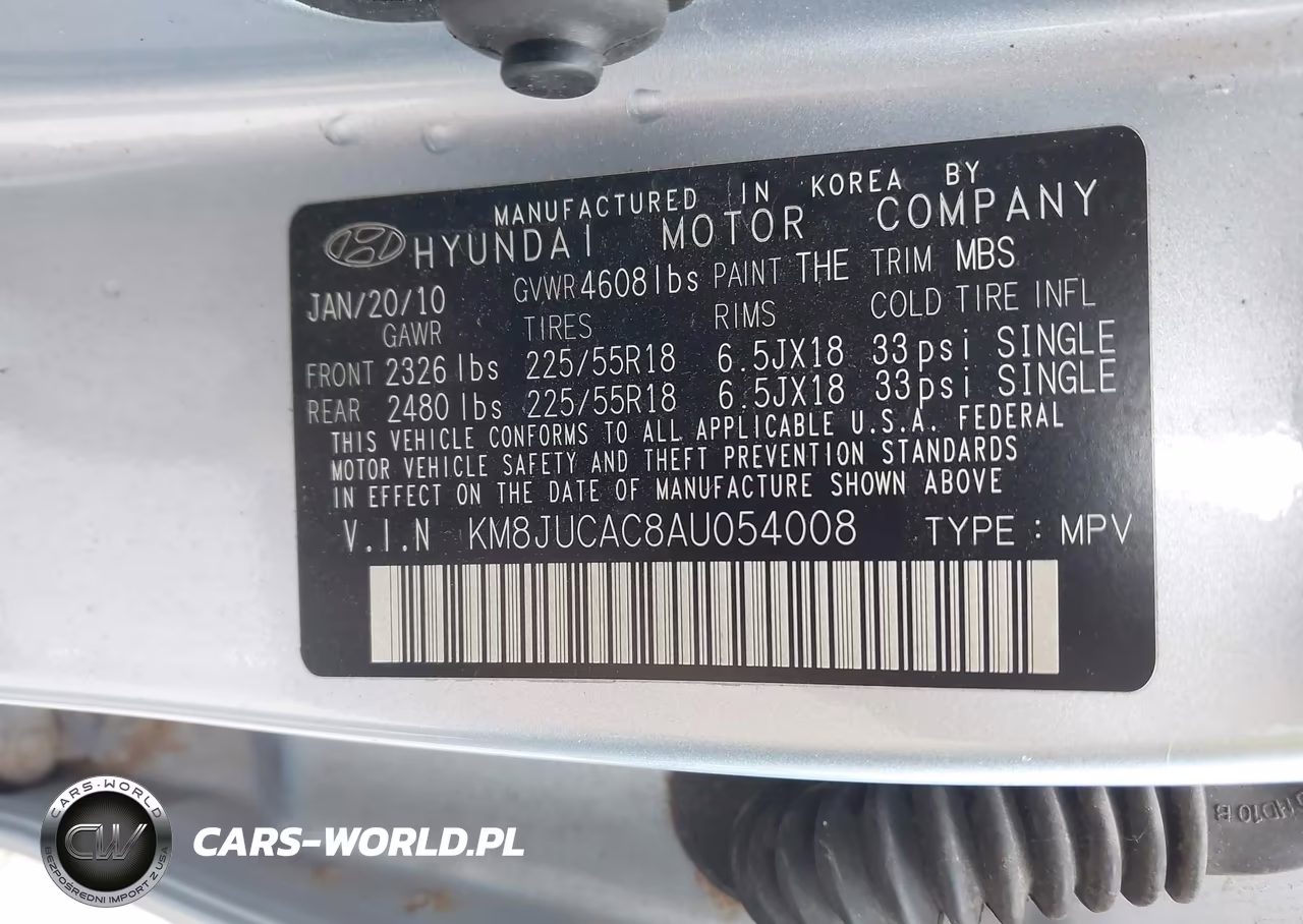 2010 Hyundai Tucson Limited VIN:KM8JUCAC8AU054008 - 9