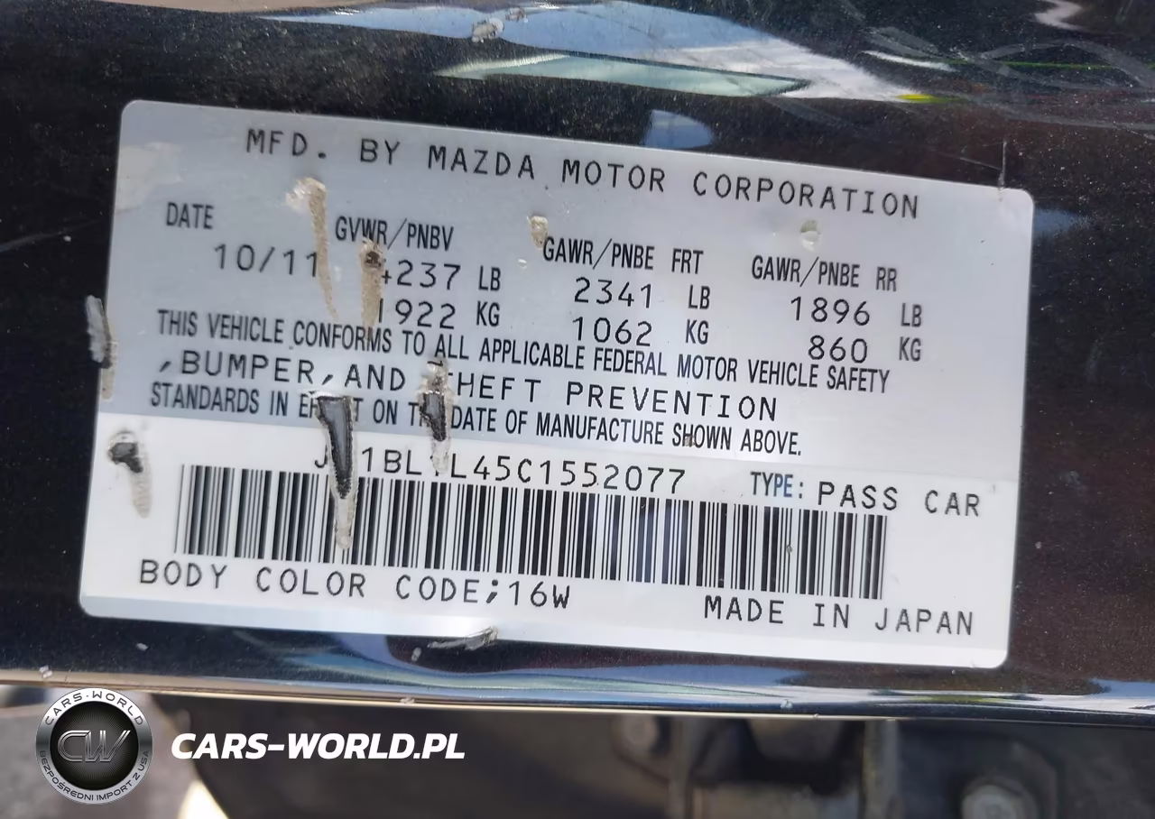 2012 Mazda Mazdaspeed3 Touring VIN:JM1BL1L45C1552077 - 9