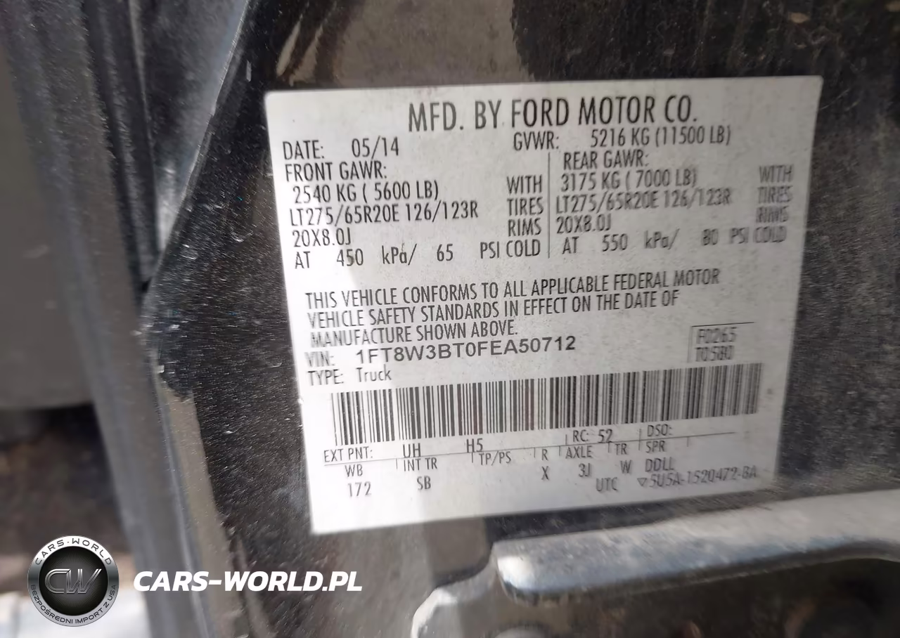 2015 Ford F-350 Lariat VIN:1FT8W3BT0FEA50712 - 8