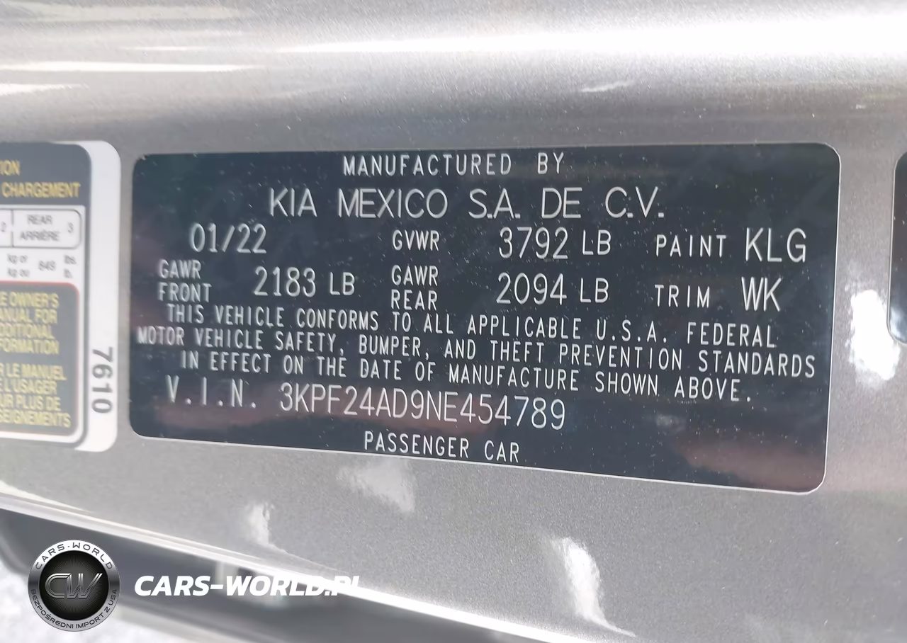 2022 Kia Forte Lxs VIN:3KPF24AD9NE454789 - 9
