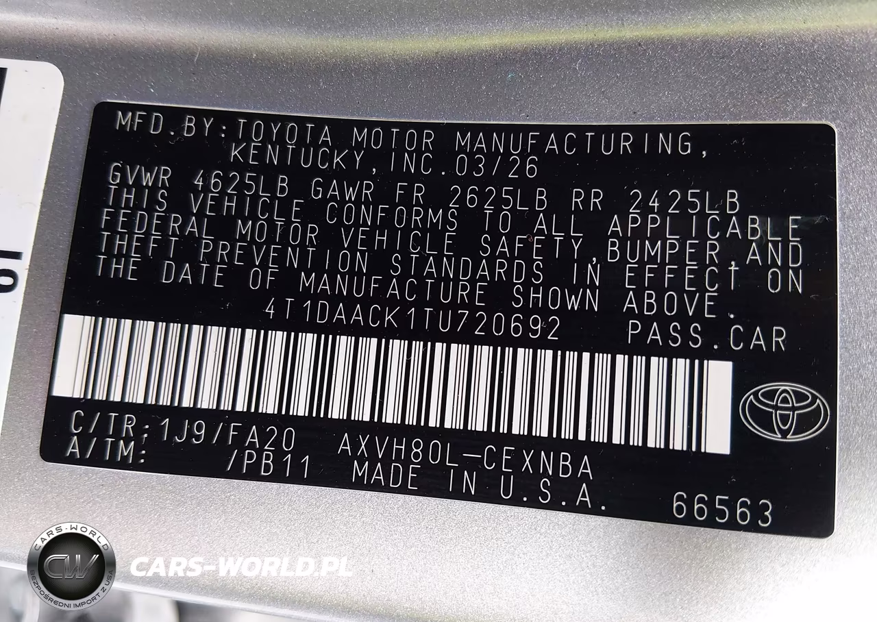 2026 Toyota Camry Le VIN:4T1DAACK1TU720692 - 9