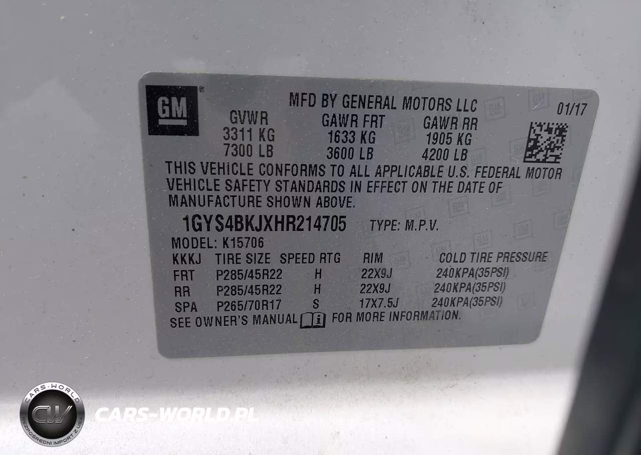 2017 Cadillac Escalade Luxury VIN:1GYS4BKJXHR214705 - 9