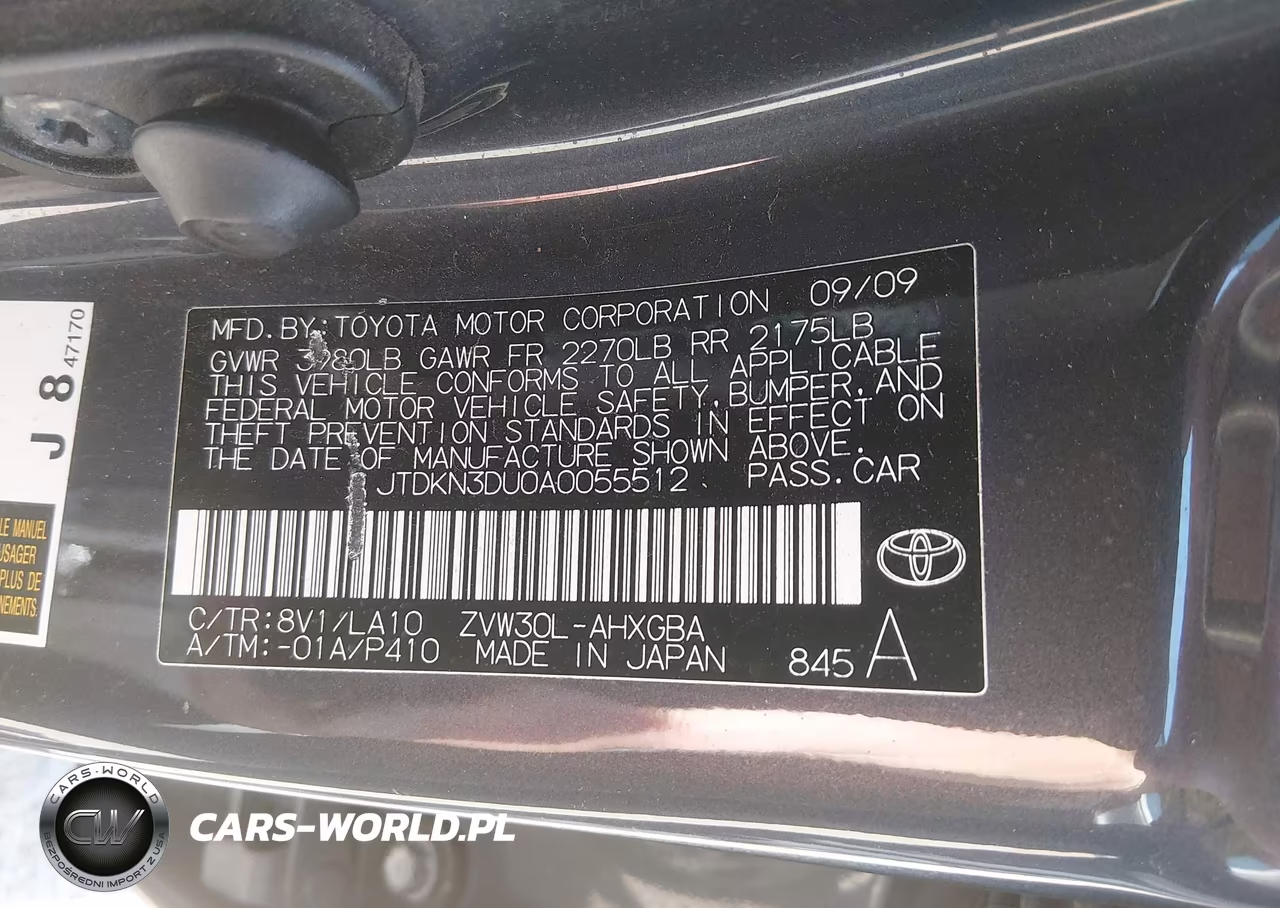 2010 Toyota Prius Iv VIN:JTDKN3DU0A0055512 - 9