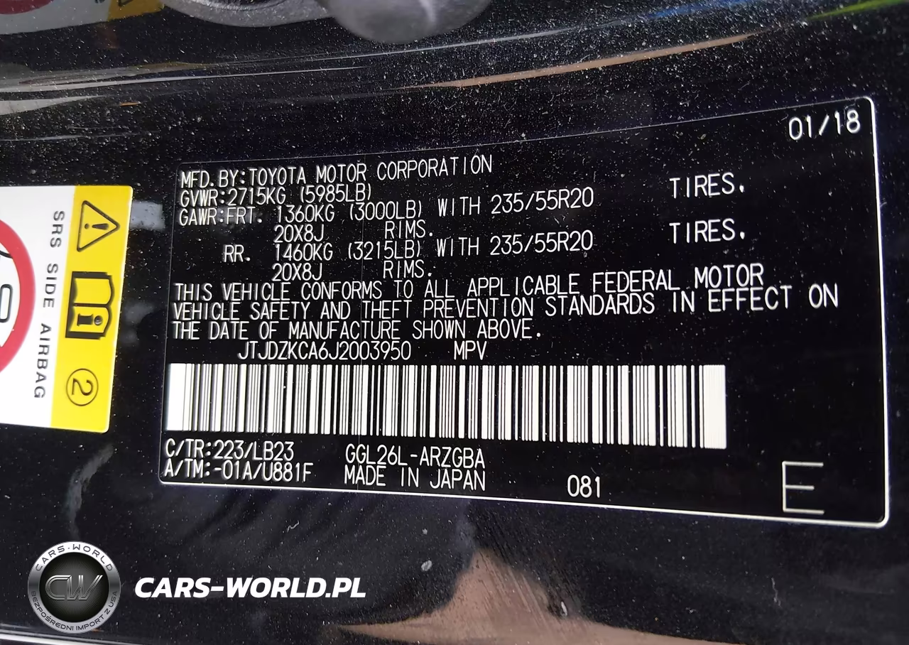 2018 Lexus Rx 350L Premium VIN:JTJDZKCA6J2003950 - 9