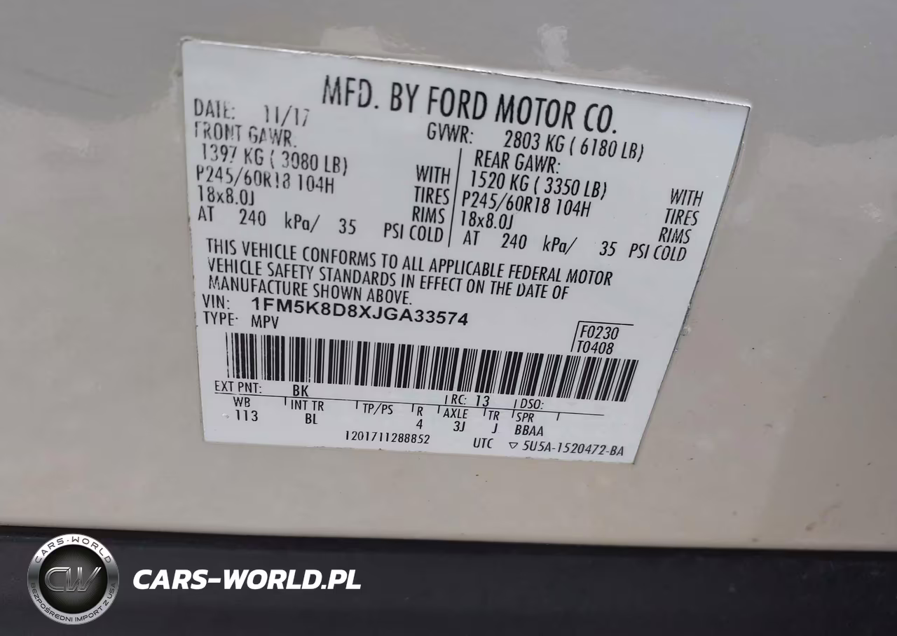 2018 Ford Explorer Xlt VIN:1FM5K8D8XJGA33574 - 9