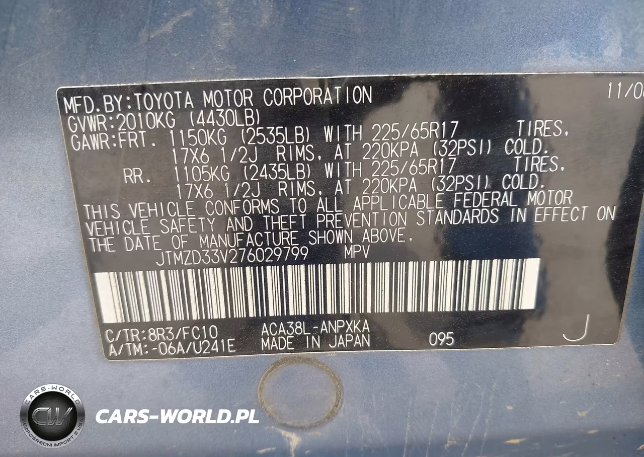 2007 Toyota Rav4 VIN:JTMZD33V276029799 - 9