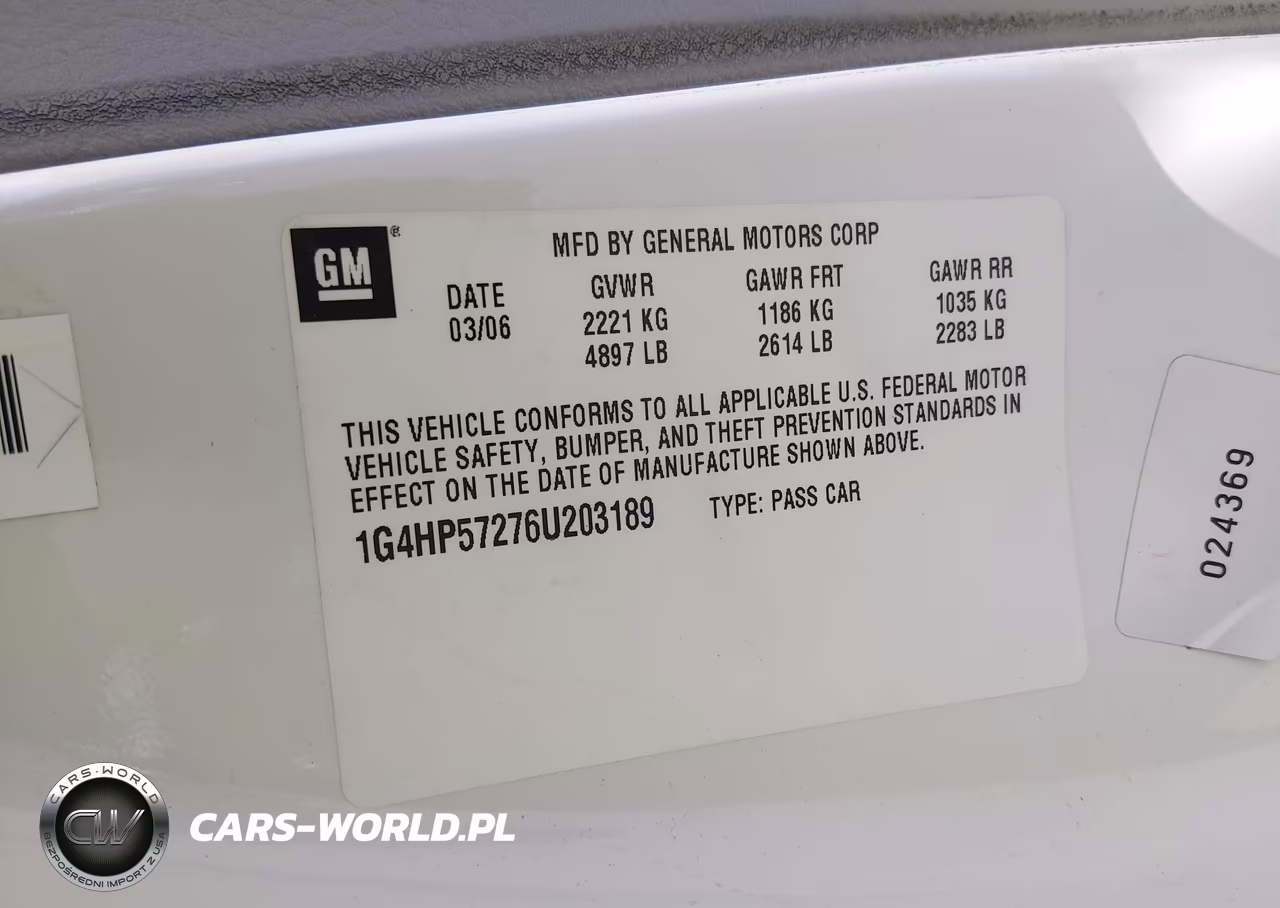 2006 Buick Lucerne Cx VIN:1G4HP57276U203189 - 9