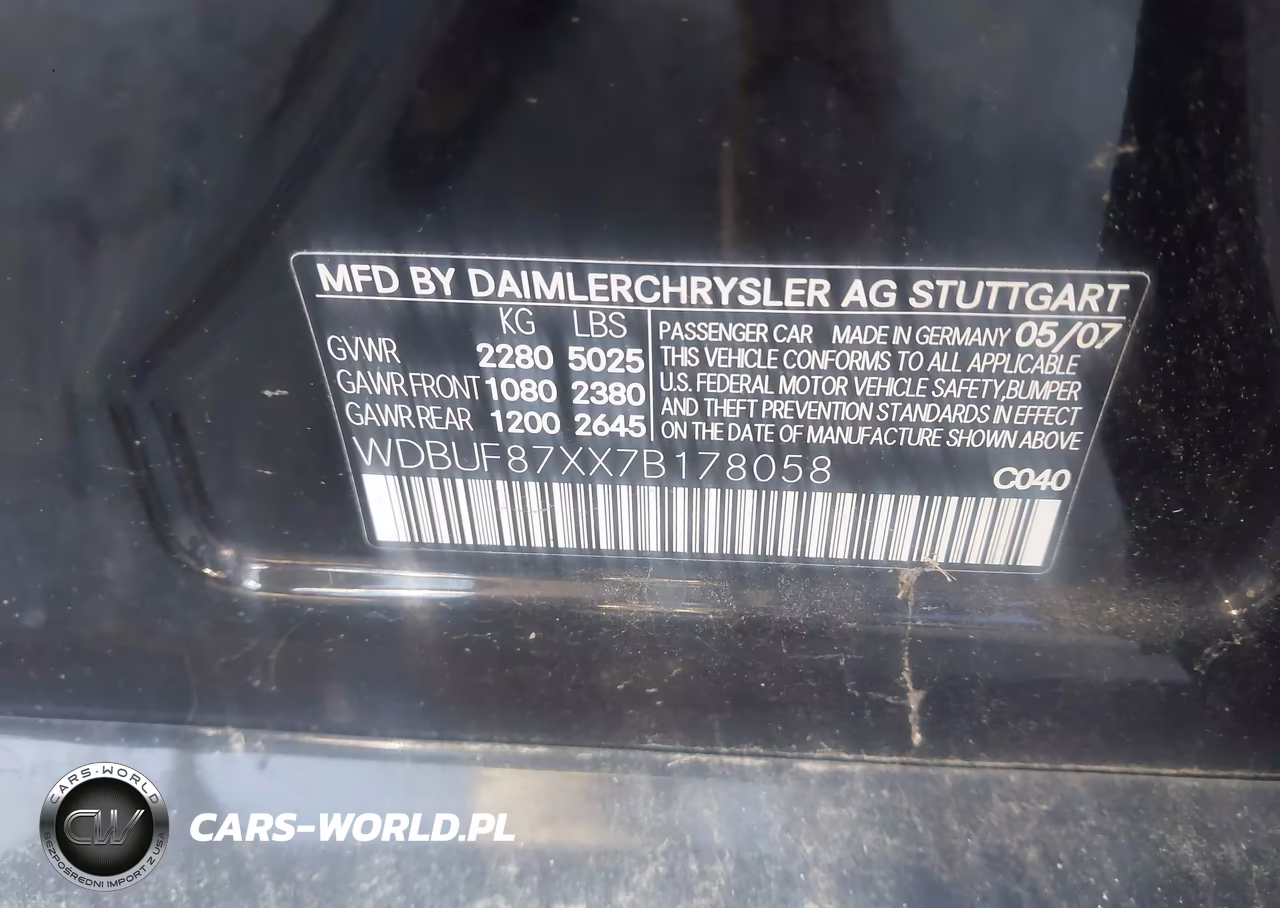 2007 Mercedes-Benz E 350 4Matic VIN:WDBUF87XX7B178058 - 9