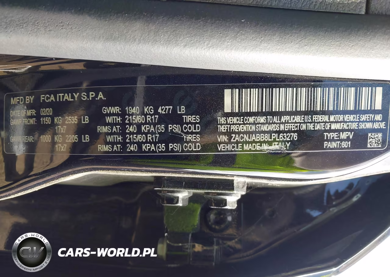 2020 Jeep Renegade Latitude Fwd VIN:ZACNJABB8LPL63276 - 9