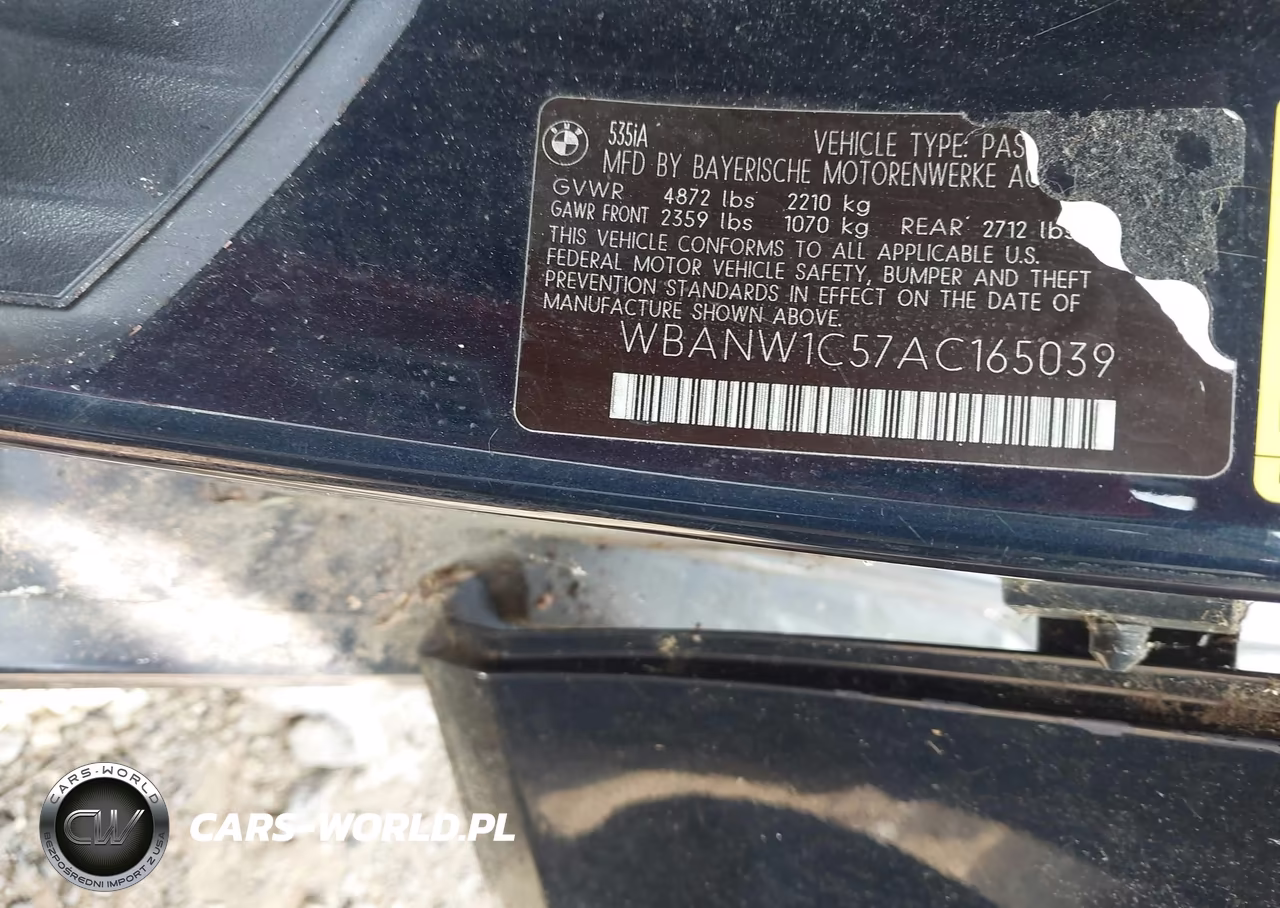 2010 BMW 535I VIN:WBANW1C57AC165039 - 9