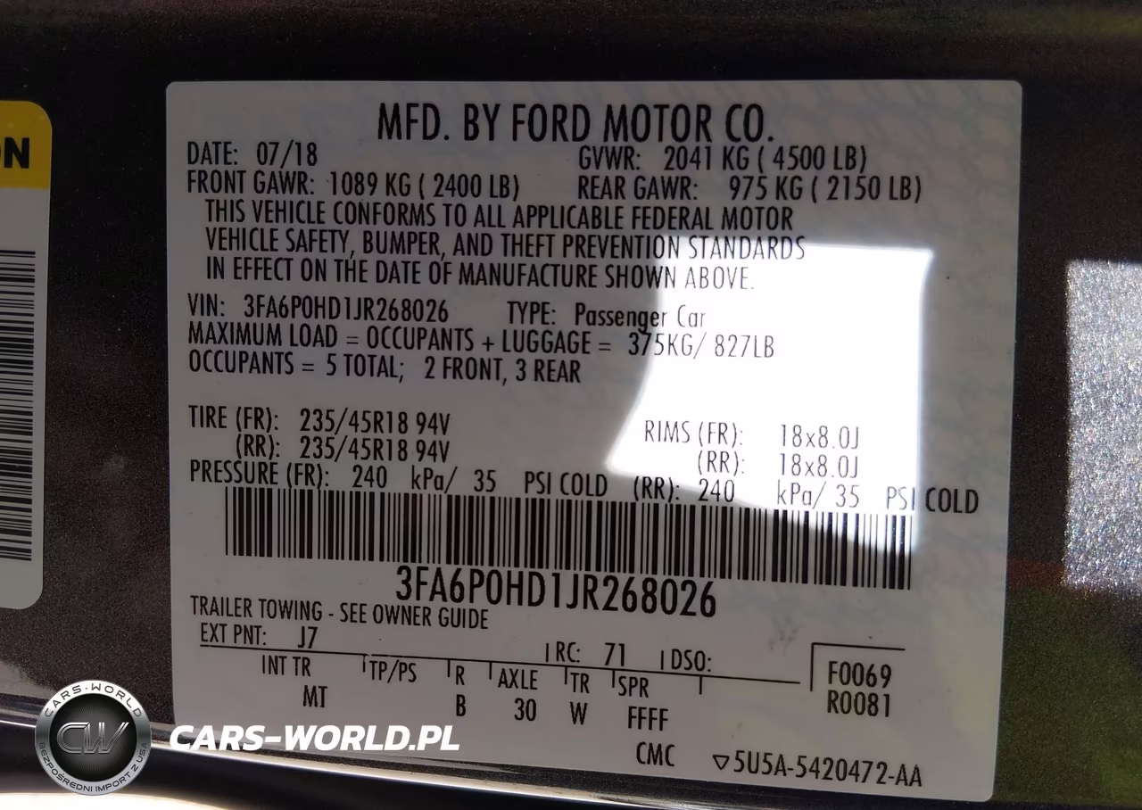 2018 Ford Fusion Se VIN:3FA6P0HD1JR268026 - 9
