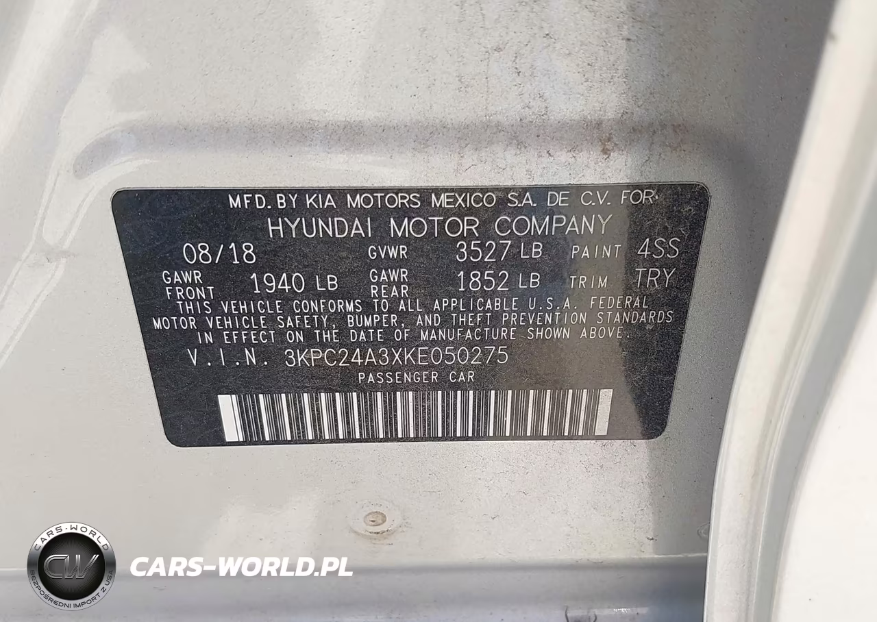 2019 Hyundai Accent Se VIN:3KPC24A3XKE050275 - 9