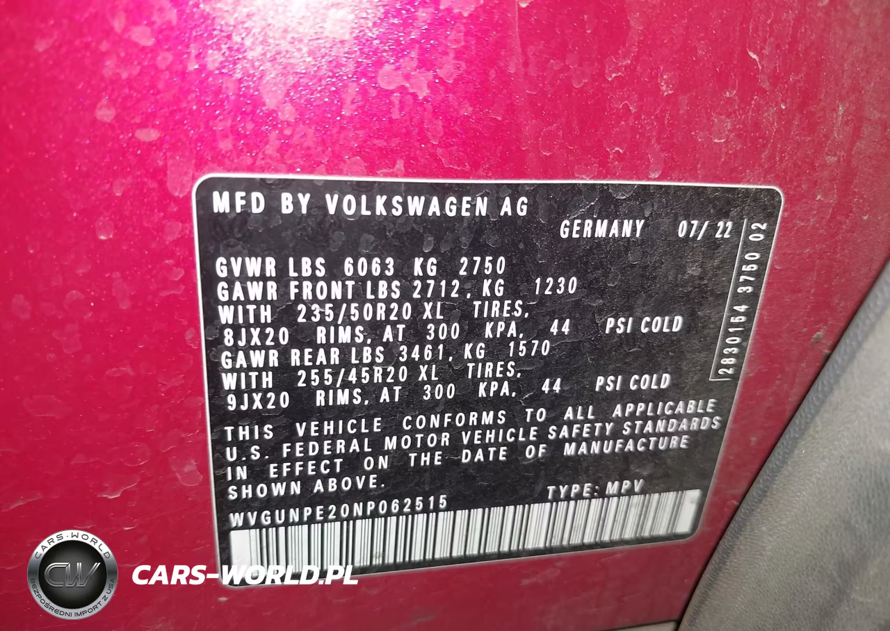 2022 Volkswagen Id.4 Awd Pro S VIN:WVGUNPE20NP062515 - 9