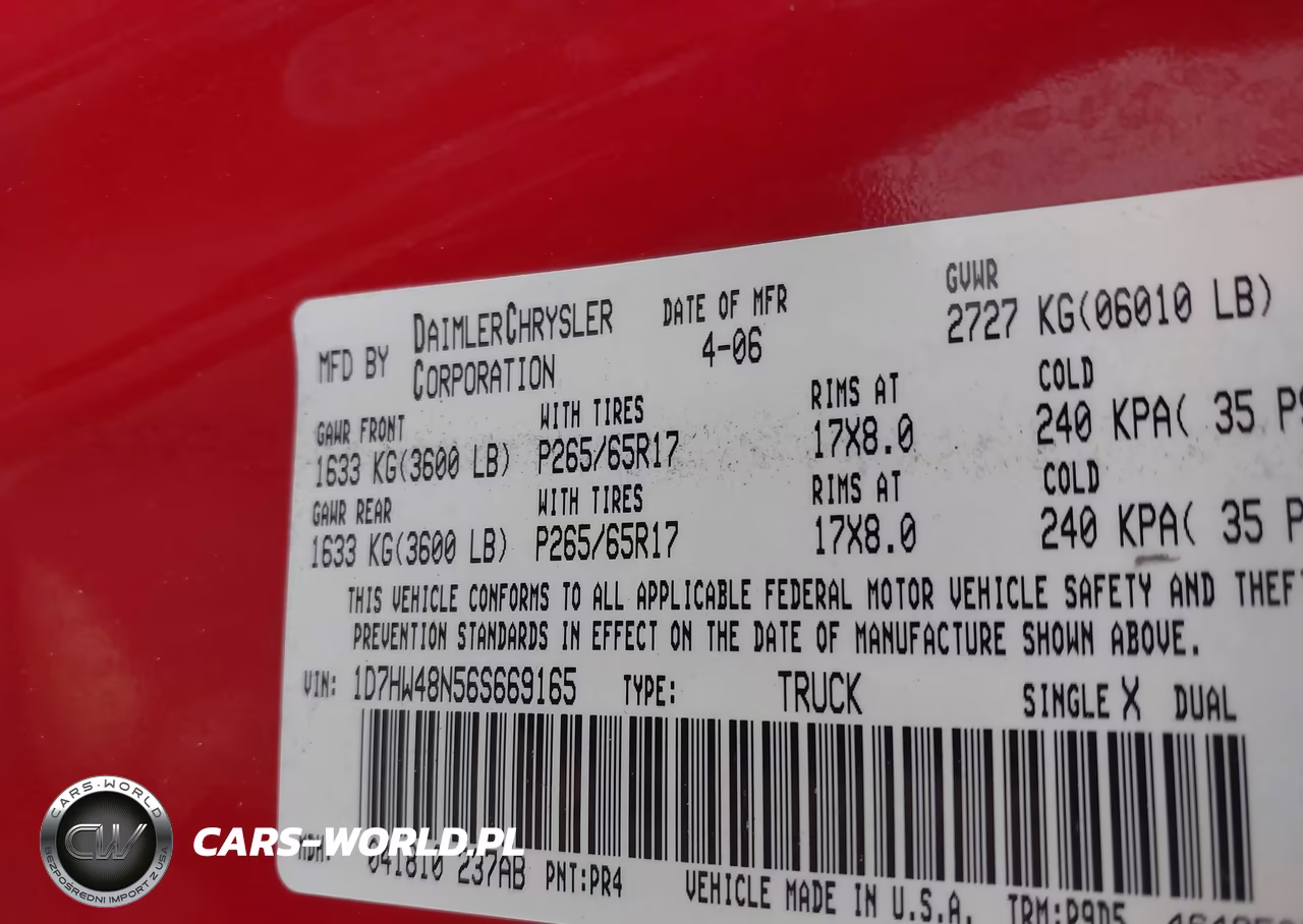 2006 Dodge Dakota Slt VIN:1D7HW48N56S669165 - 9